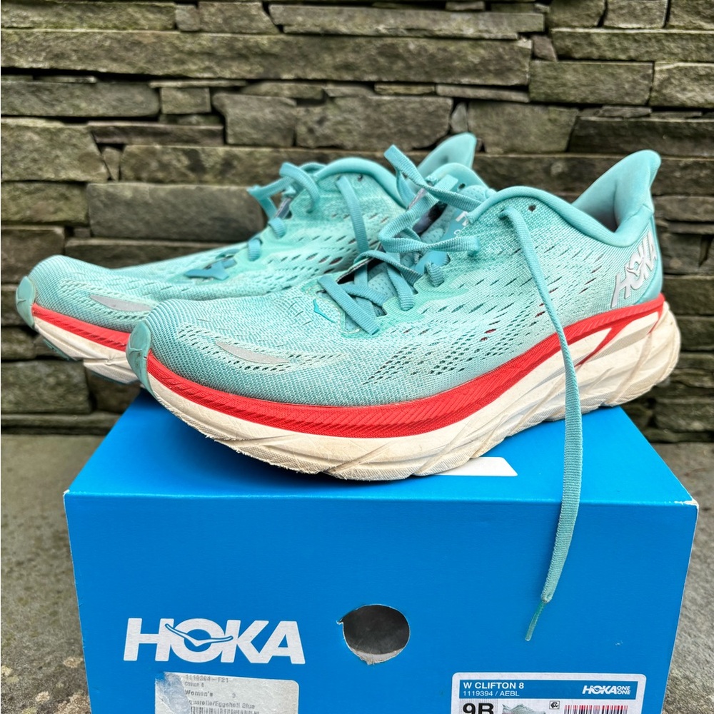 Hoka Aqua Blue Athletic Shoes